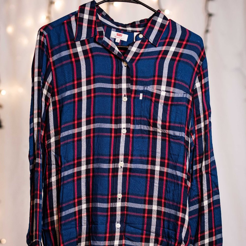 Levi's Plaid Button Down - image 1